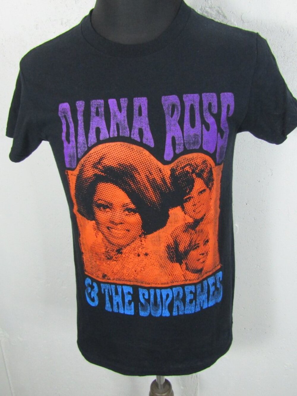 Cross Colours Diana Ross & The Supremes Graphic T-Shirt Black Men's Size Small